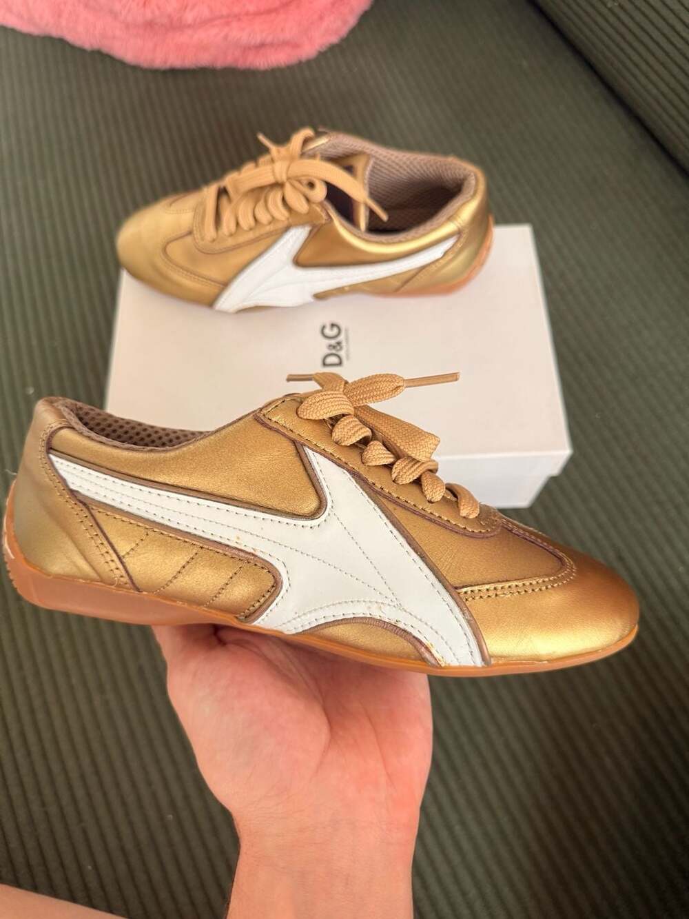 Sample D&G Sneakers Gold Leather